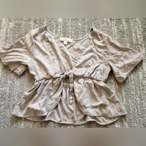 Saltwater Luxe Tie Front Blouse Sz M